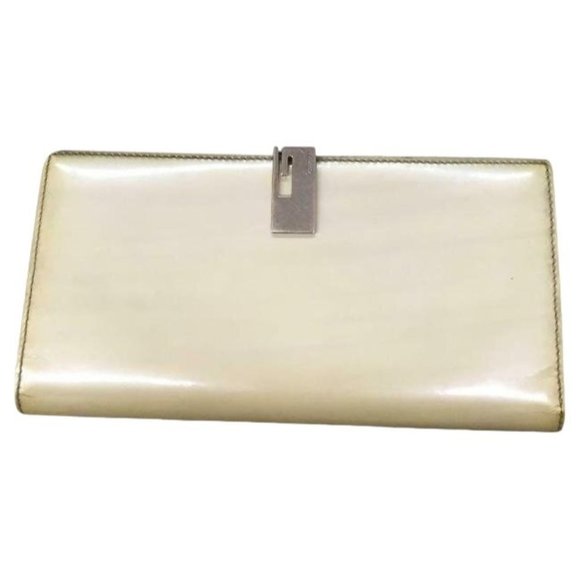 Gucci Iridescent Ivory Leather Xl Continental Bi Fold Wallet - Picture 1 of 4